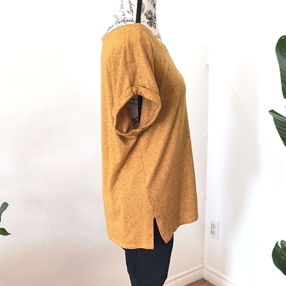 Lily Morgan Mustard Yellow Short Sleeve Top. Size XL. Great Condition. - Picture 7 of 7